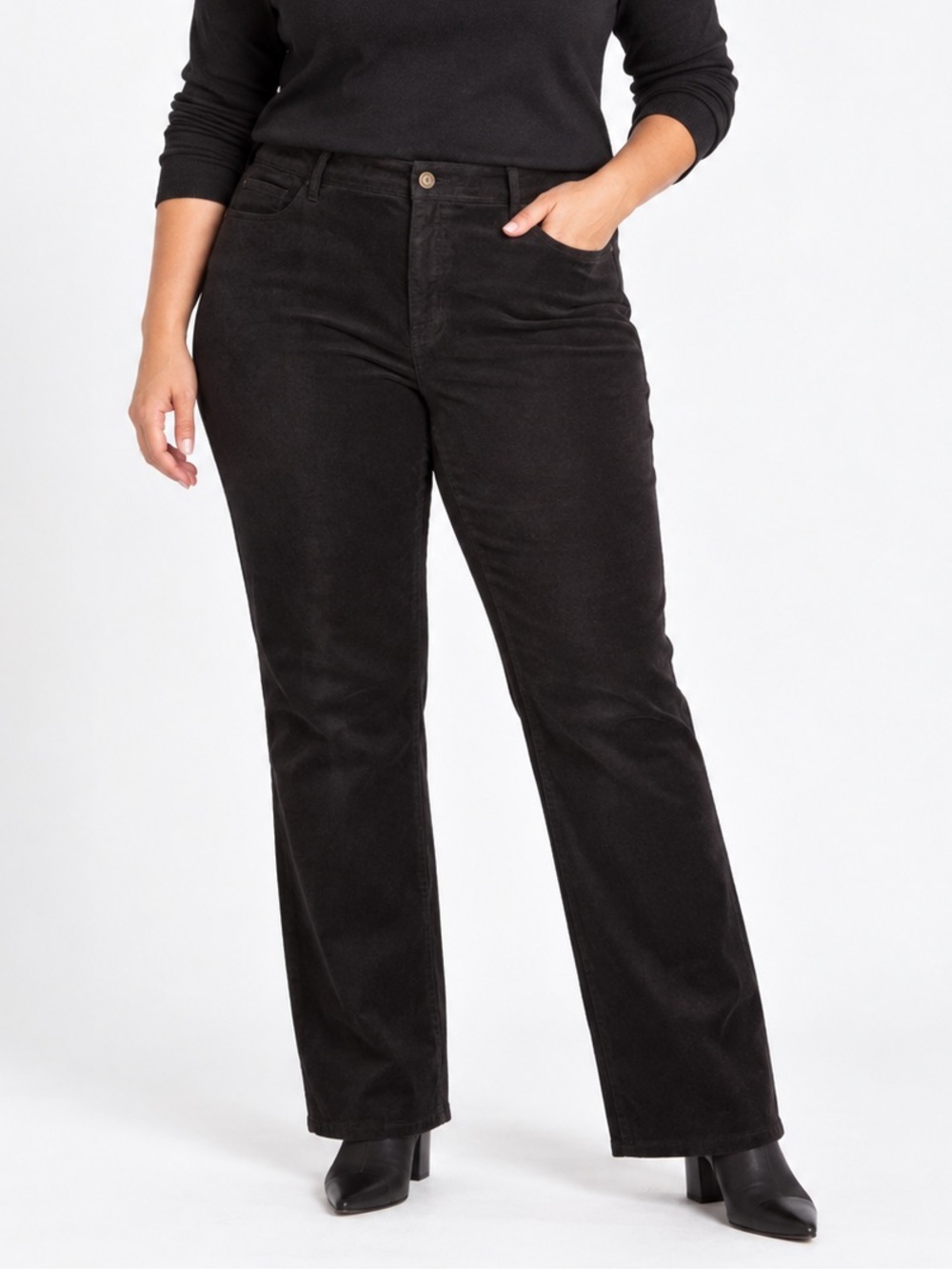 John Mark Black Velvet Pants Plus Size 18W NWT